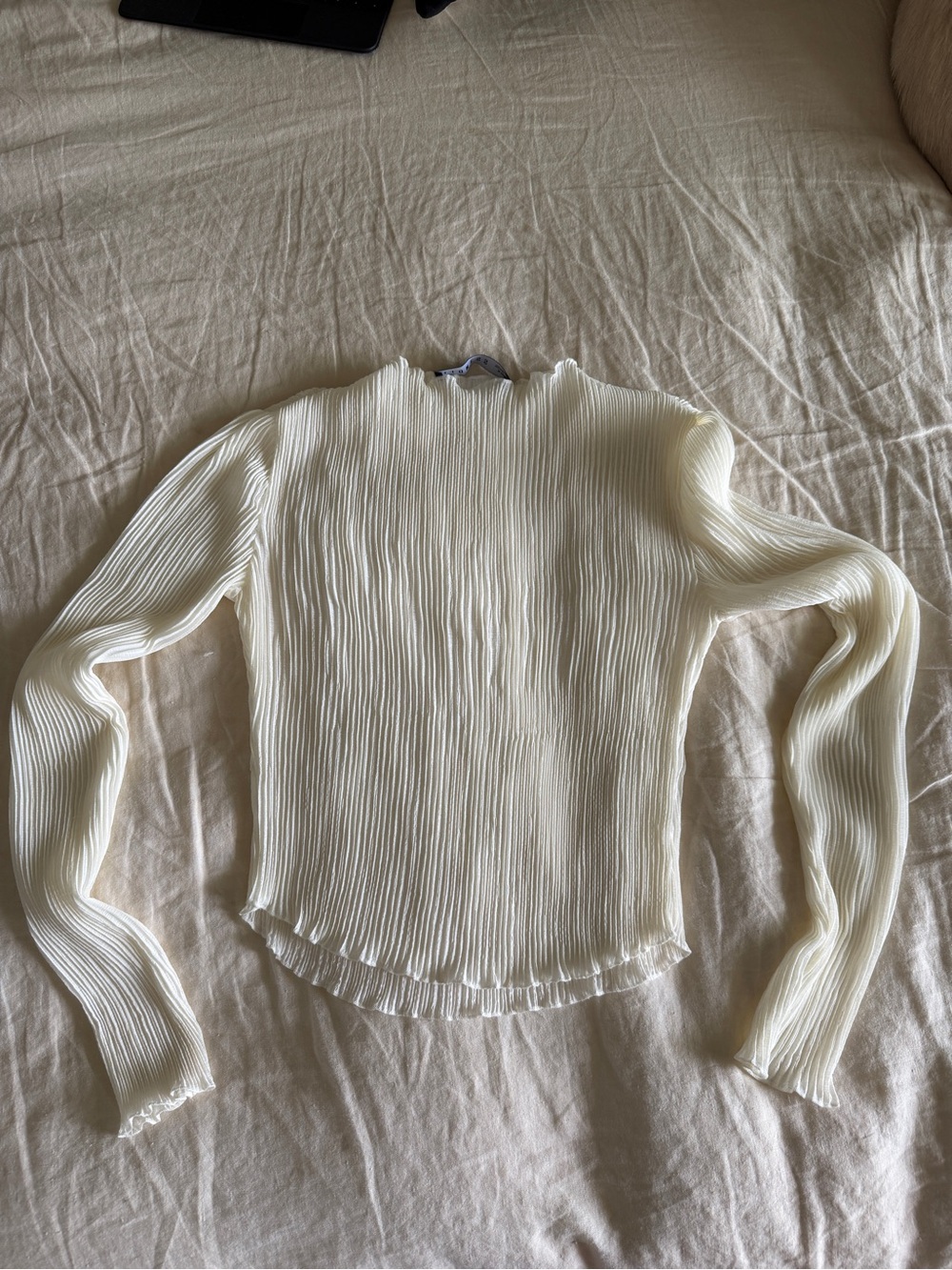 Lioness Cream Ribbed Long-Sleeve Top - Picture 3 of 4